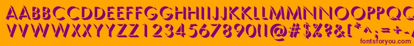 SemplicitaOmbra Font – Purple Fonts on Orange Background