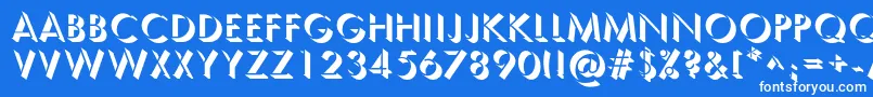fuente SemplicitaOmbra – Fuentes Blancas Sobre Fondo Azul