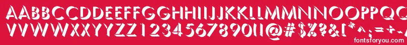SemplicitaOmbra Font – White Fonts on Red Background