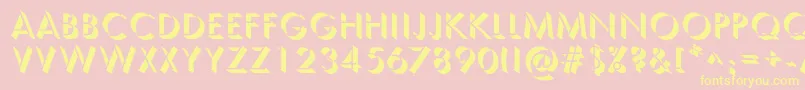 SemplicitaOmbra Font – Yellow Fonts on Pink Background