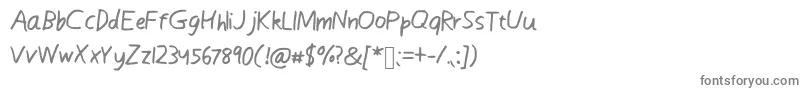 フォントMalin – 白い背景に灰色の文字