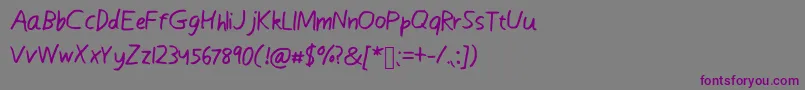 Шрифт Malin – фиолетовые шрифты на сером фоне