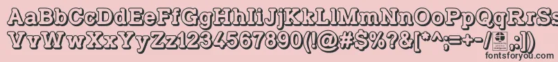 TyposlabIrregularShadowedDemo Font – Black Fonts on Pink Background