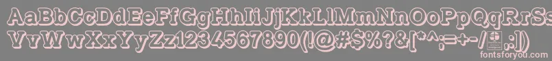 TyposlabIrregularShadowedDemo Font – Pink Fonts on Gray Background