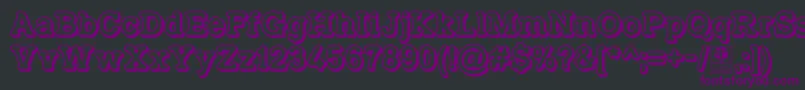 Шрифт TyposlabIrregularShadowedDemo – фиолетовые шрифты на чёрном фоне