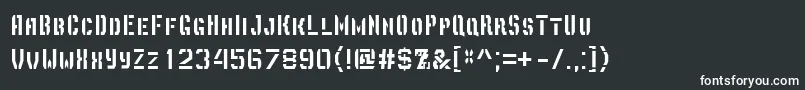 フォントDepottrapharet2d – 白い文字