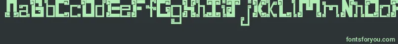 NewWaveAztec Font – Green Fonts on Black Background