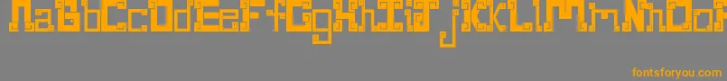 NewWaveAztec Font – Orange Fonts on Gray Background