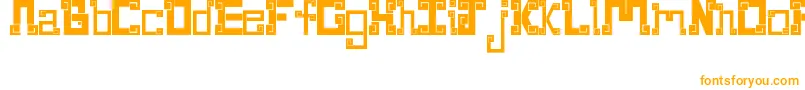 NewWaveAztec Font – Orange Fonts on White Background