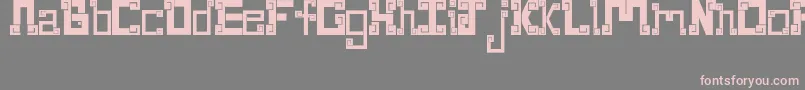 NewWaveAztec Font – Pink Fonts on Gray Background