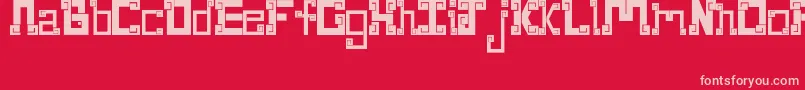 NewWaveAztec Font – Pink Fonts on Red Background
