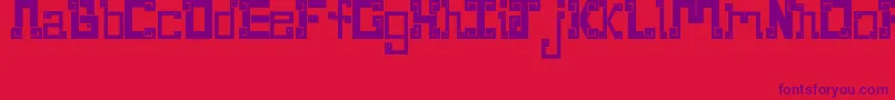 NewWaveAztec Font – Purple Fonts on Red Background