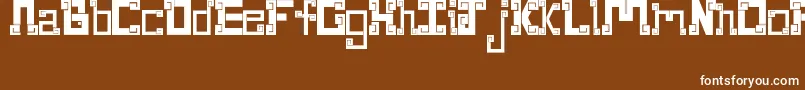 NewWaveAztec Font – White Fonts on Brown Background