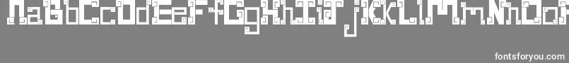 NewWaveAztec Font – White Fonts on Gray Background