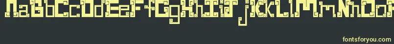 NewWaveAztec Font – Yellow Fonts on Black Background