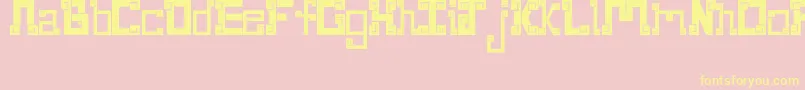 NewWaveAztec Font – Yellow Fonts on Pink Background