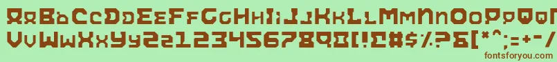 AiracobraLight Font – Brown Fonts on Green Background