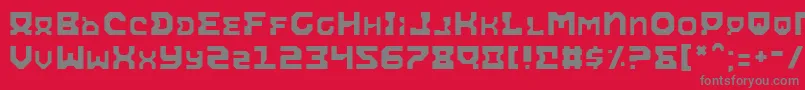 フォントAiracobraLight – 赤い背景に灰色の文字