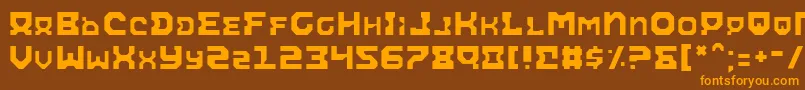 AiracobraLight-Schriftart – Orangefarbene Schriften auf braunem Hintergrund