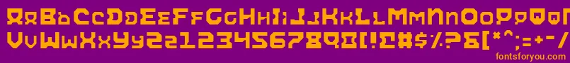 AiracobraLight Font – Orange Fonts on Purple Background