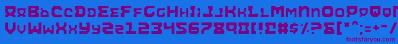 AiracobraLight Font – Purple Fonts on Blue Background