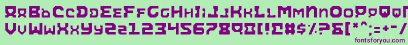 AiracobraLight Font – Purple Fonts on Green Background