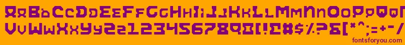 AiracobraLight Font – Purple Fonts on Orange Background