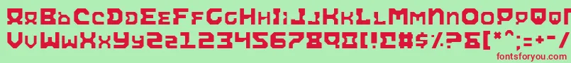 AiracobraLight Font – Red Fonts on Green Background