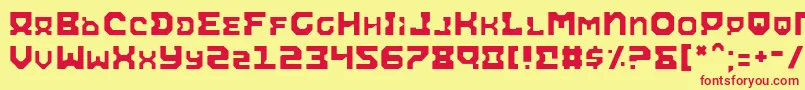 AiracobraLight Font – Red Fonts on Yellow Background