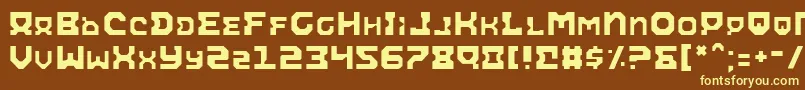 AiracobraLight Font – Yellow Fonts on Brown Background