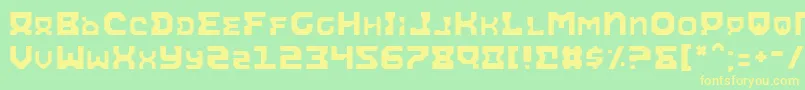 AiracobraLight Font – Yellow Fonts on Green Background
