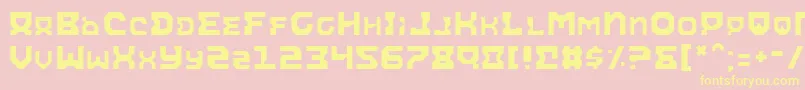 AiracobraLight Font – Yellow Fonts on Pink Background