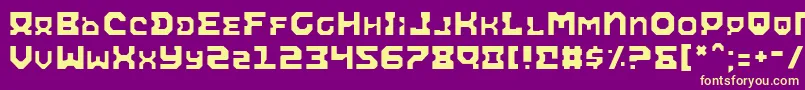 AiracobraLight Font – Yellow Fonts on Purple Background