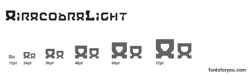 AiracobraLight Font Sizes