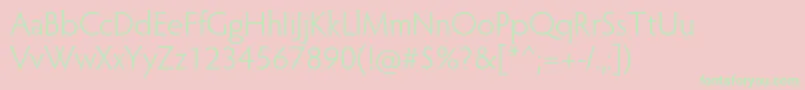 フォントHypatiasansproLight – ピンクの背景に緑の文字