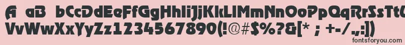 RoostRegular Font – Black Fonts on Pink Background