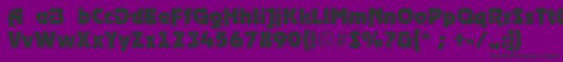 RoostRegular Font – Black Fonts on Purple Background