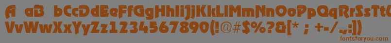 RoostRegular Font – Brown Fonts on Gray Background