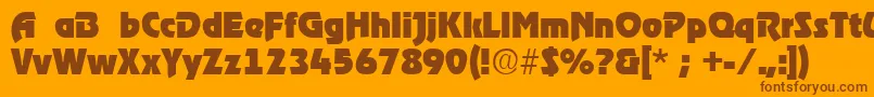 RoostRegular Font – Brown Fonts on Orange Background