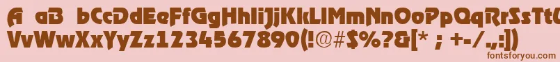 RoostRegular Font – Brown Fonts on Pink Background