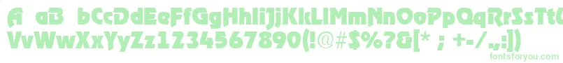 RoostRegular Font – Green Fonts on White Background