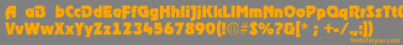 RoostRegular Font – Orange Fonts on Gray Background