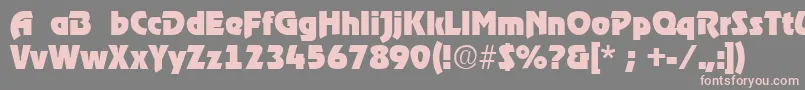 RoostRegular Font – Pink Fonts on Gray Background