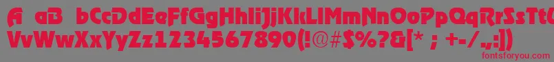 RoostRegular Font – Red Fonts on Gray Background