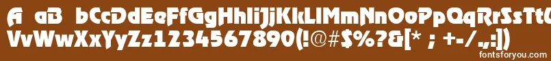 フォントRoostRegular – 茶色の背景に白い文字