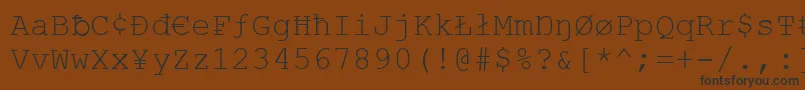 Saiba mais sobre a fonte Vandaloo Fonte Vandaloo – fontes pretas em um fundo marrom