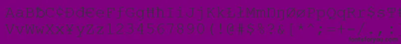 フォントVandaloo – 紫の背景に黒い文字