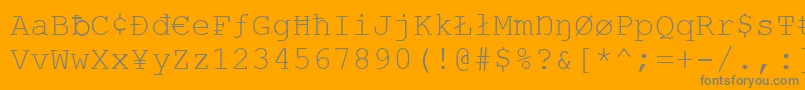 フォントVandaloo – オレンジの背景に灰色の文字