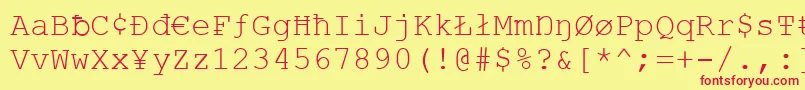Vandaloo Font – Red Fonts on Yellow Background
