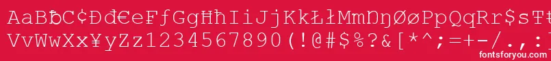 Vandaloo Font – White Fonts on Red Background